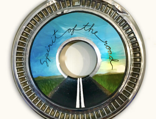 Spirit of the Road Painted Hubcap