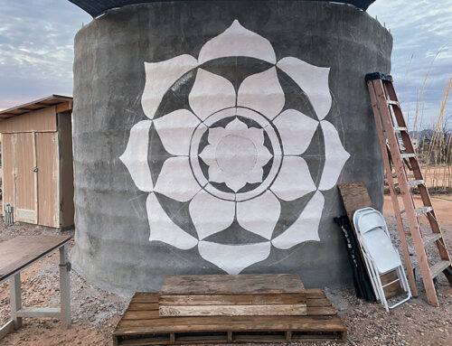 Preparing the base for the Terrasante Mandala Mural