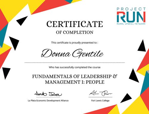 Certificate of completion for ‘Fundamentals of Leadership & Management: People’ course
