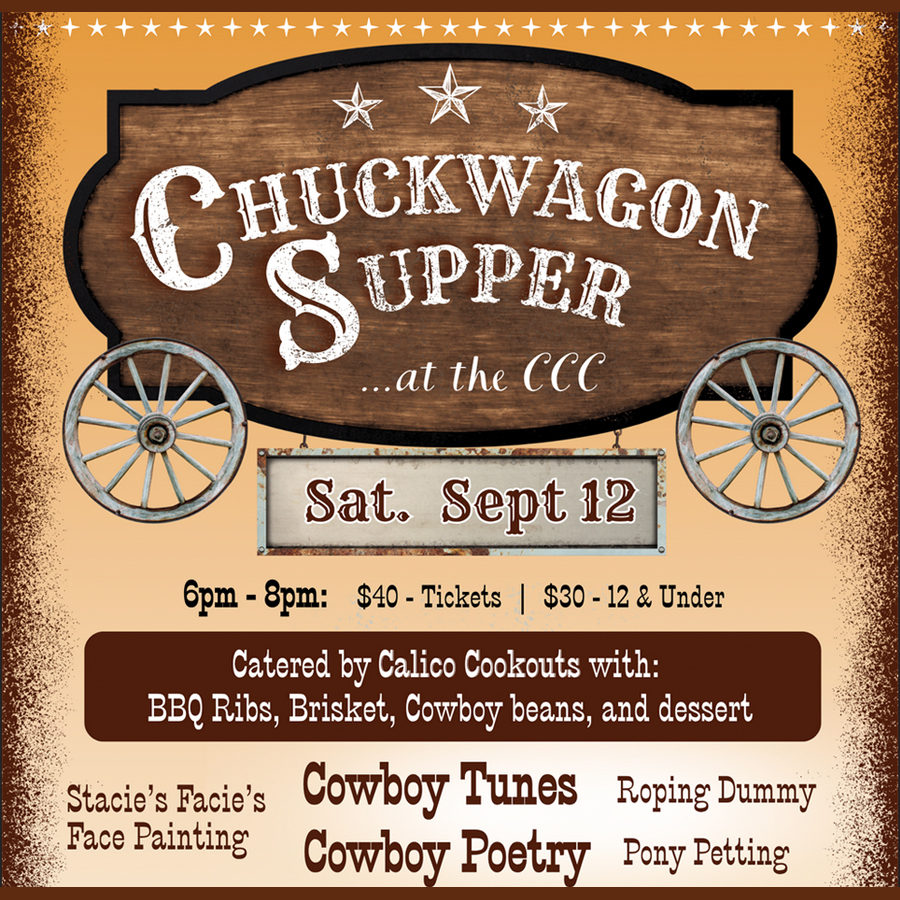 9-12-26 — Chuckwagon Supper: Cowboy Music, Poetry & Pony petting!